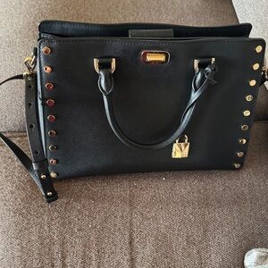 Michael Kors Black Studded Handbag